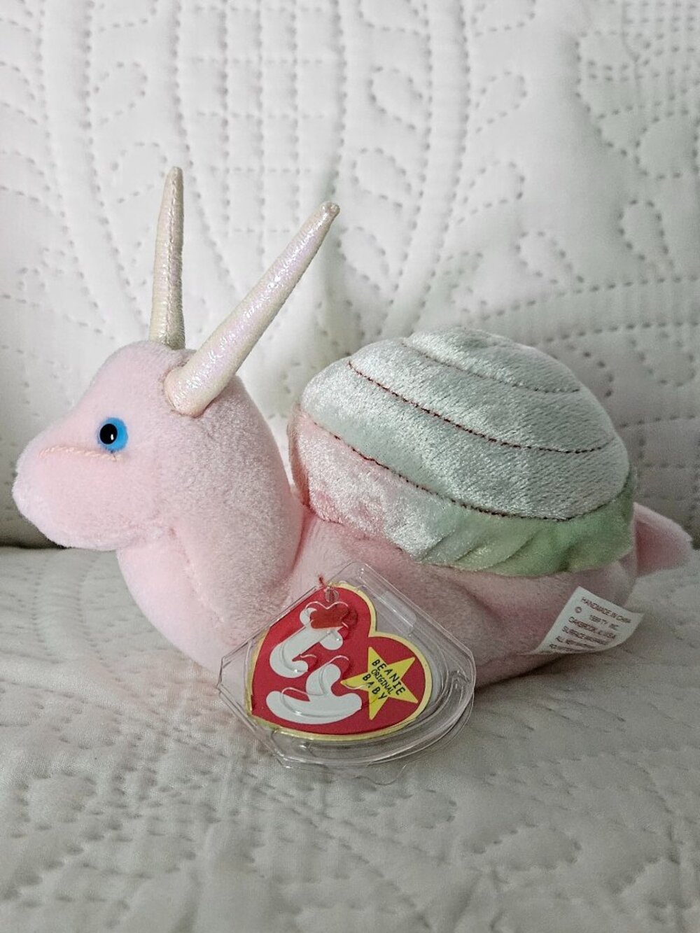 Ty Beanie Babies, Swirly the Snail, Retired 1999. NEW